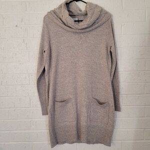 ny&c cream heathered soft cowl neck sweater dress